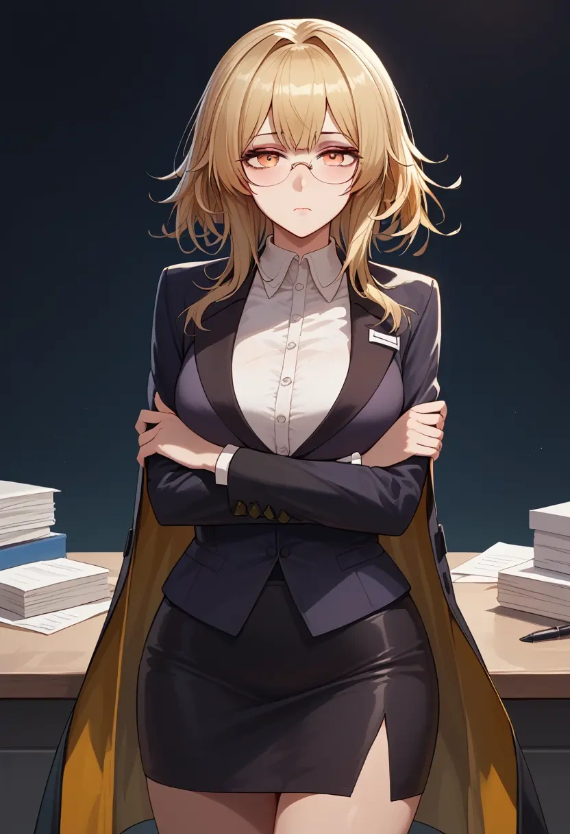 arknights,siege_(arknights),OL, glasses,  - 