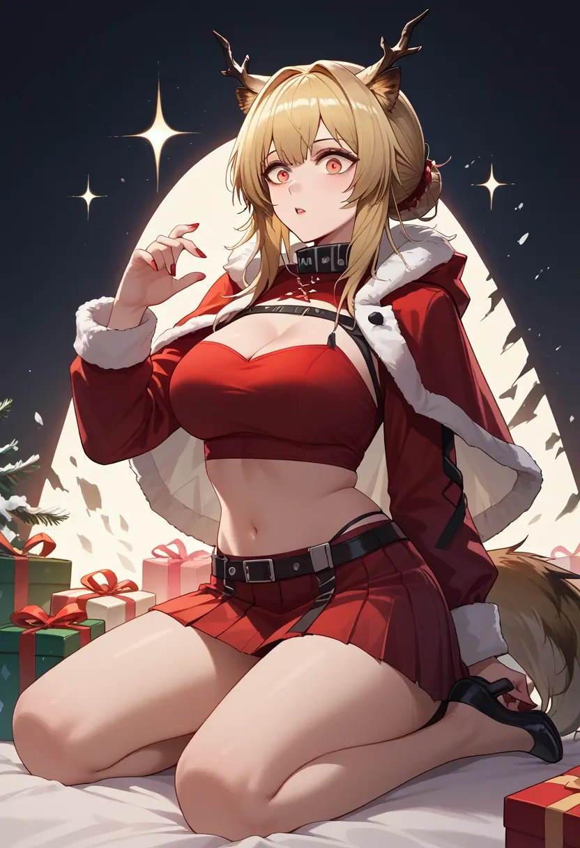 arknights,siege_(arknights),Christmas,skirt  - 