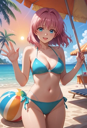 lyrical_nanoha,signum,bikini  - AI generated anime art