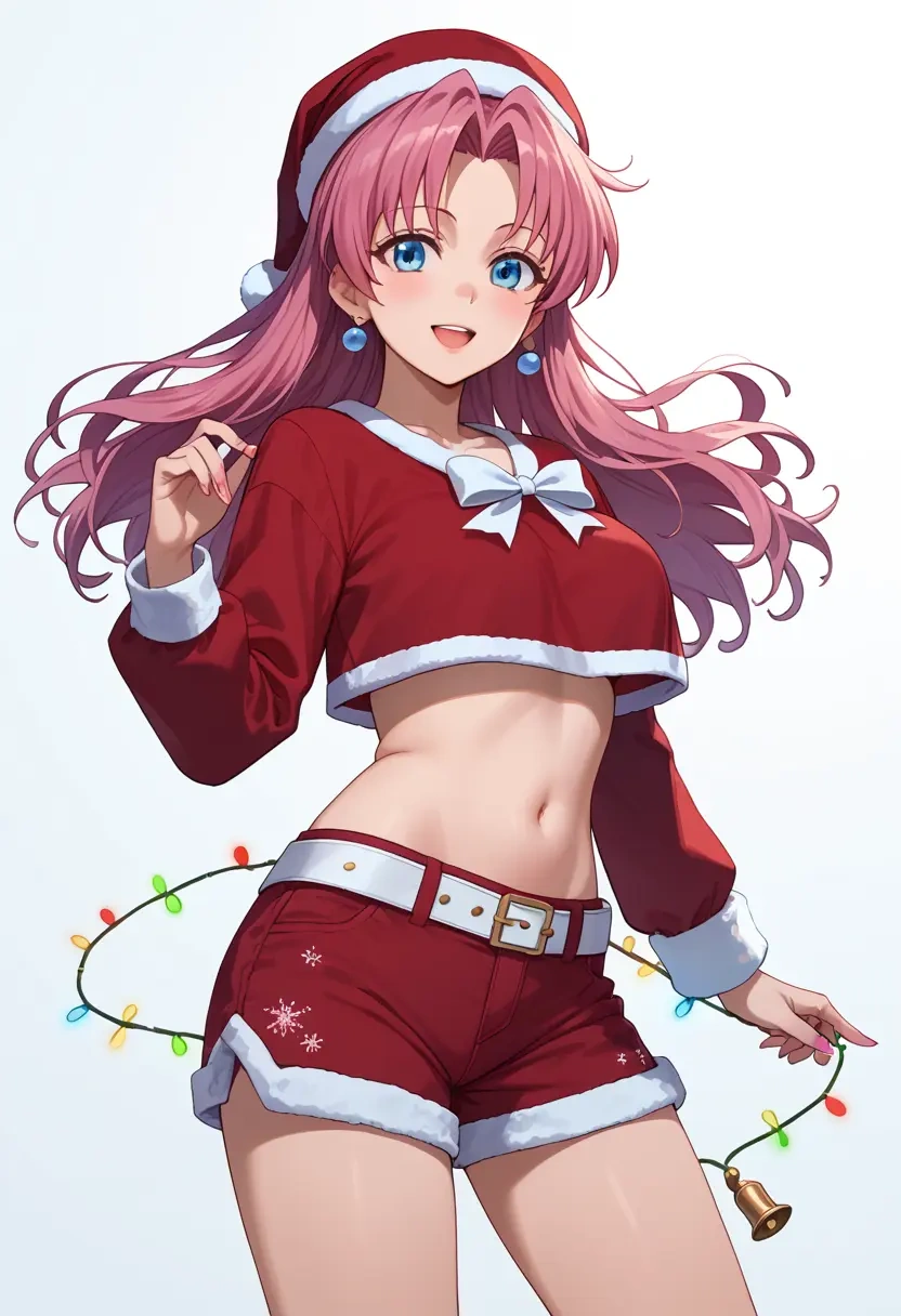 lyrical_nanoha,signum,Christmas,red velvet shorts  - 