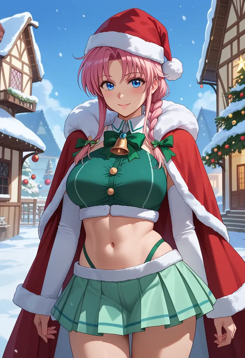 lyrical_nanoha,signum,Christmas,dress  - 