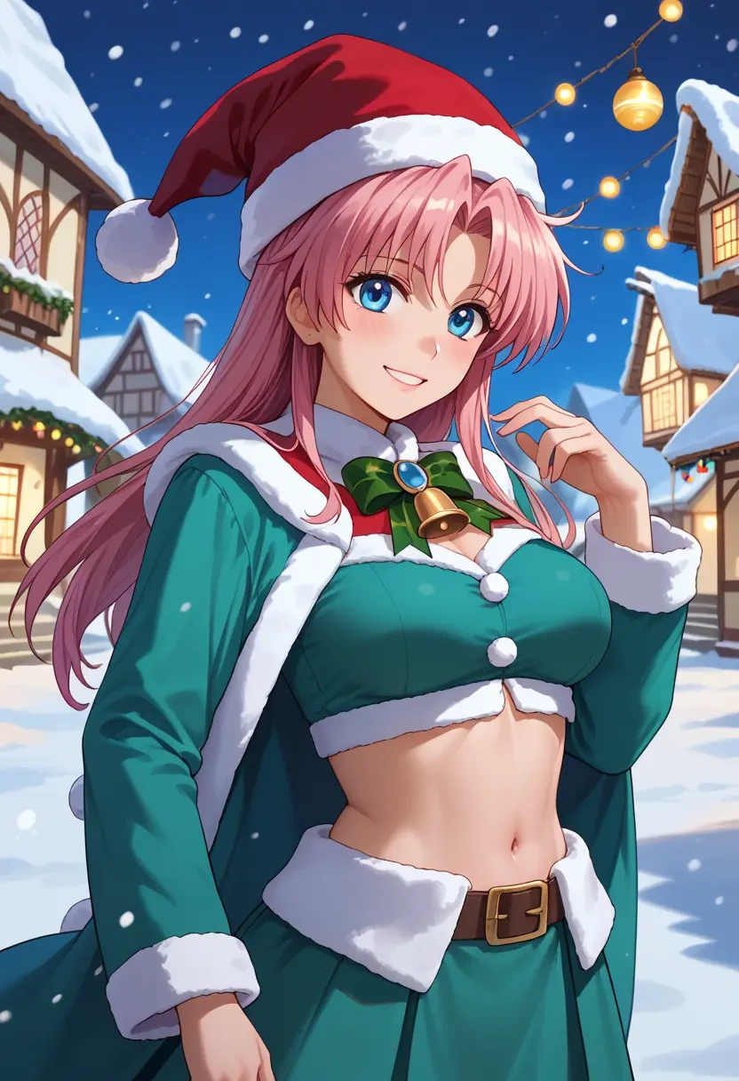 lyrical_nanoha,signum,Christmas,dress  - 