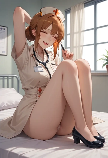 arknights,silence_(arknights),nurse  - AI generated anime art