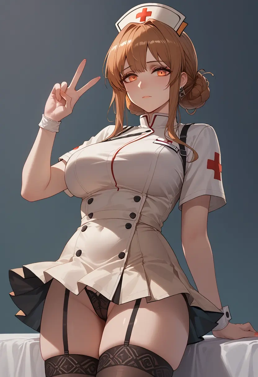 arknights,silence_(arknights),nurse pantyhose,mini skirt, sexy  - 