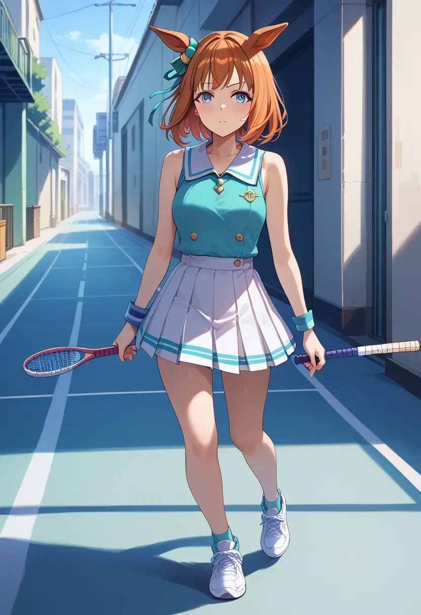 umamusume,silence_suzuka_(umamusume),tennis skirt  - 