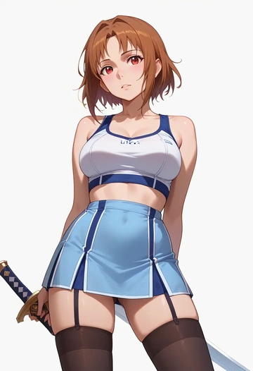 sword_art_online,silica,mini skirt,stockings  - AI generated anime art