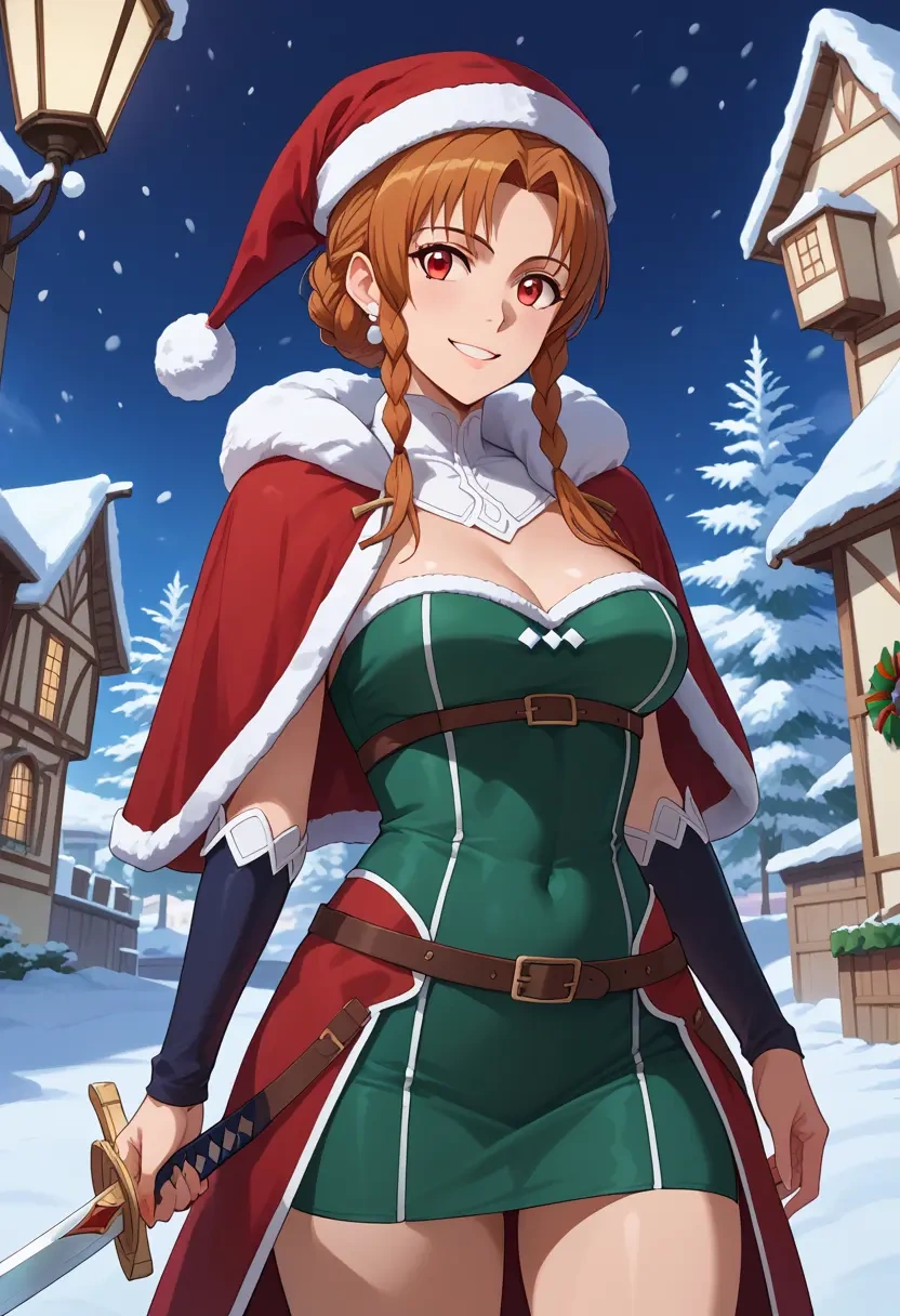 sword_art_online,silica,Christmas,dress  - 