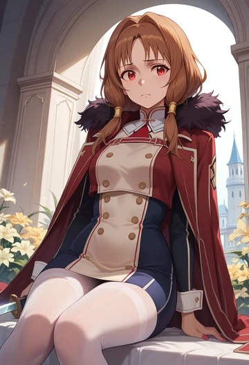 sword_art_online,silica,coat,long,double-breasted,pencil skirt  - AI generated anime art