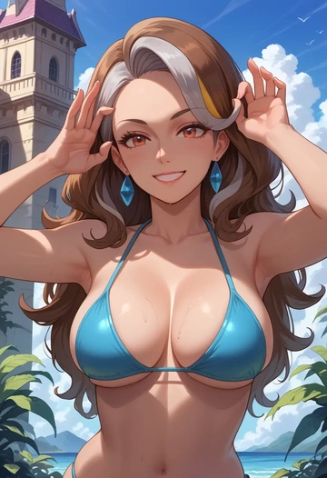 pokemon,silver_(pokemon),bikini  - AI generated anime art