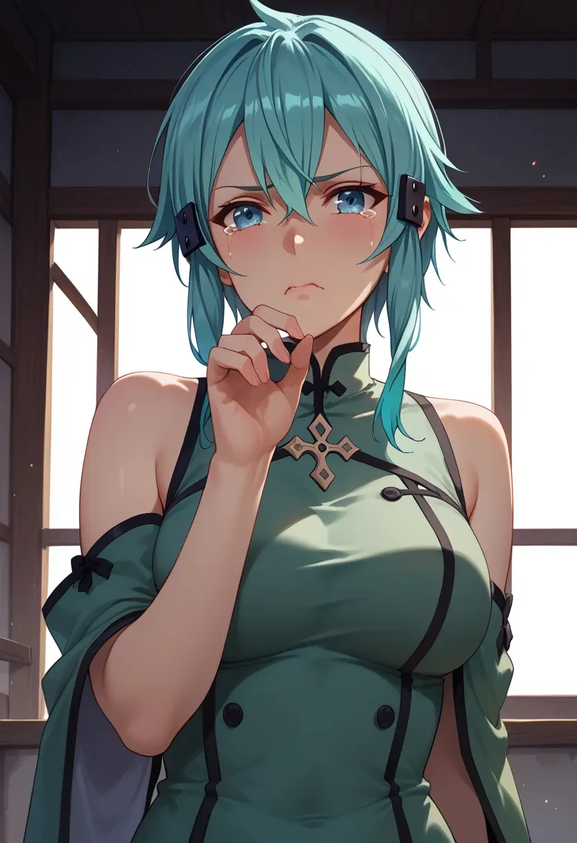 sword_art_online,sinon,qipao  - 