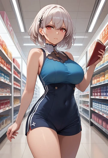 azur_lane,sirius_(azur_lane),athletic,shorts,sexy  - AI generated anime art