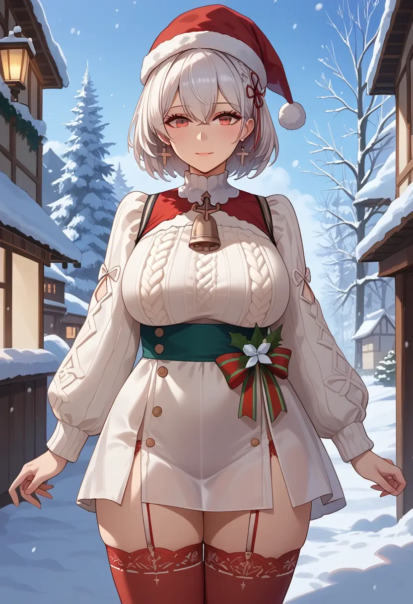 azur_lane,sirius_(azur_lane),Christmas,sweater dress,stockings  - 