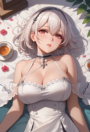 azur_lane,sirius_(azur_lane),dress,halter,layered tulle  - AI generated anime art