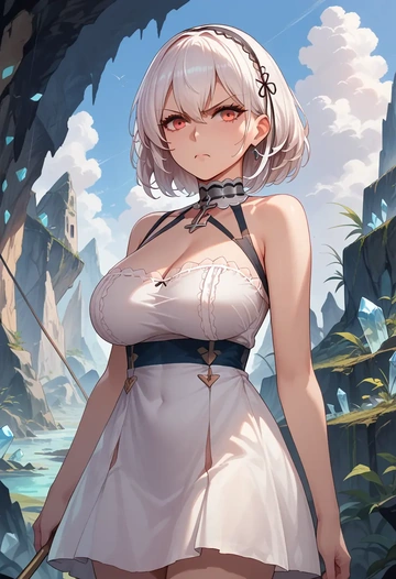 azur_lane,sirius_(azur_lane),sleeveless top,bike shorts  - AI generated anime art