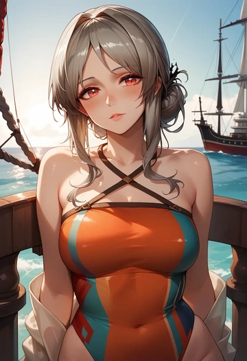 arknights,skadi_(arknights),swimsuit,sexy  - AI generated anime art