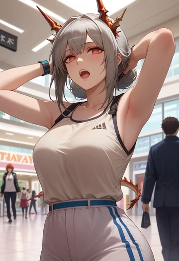 arknights,skadi_(arknights),athletic  - AI generated anime art