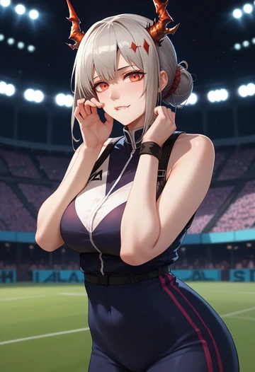 arknights,skadi_the_corrupting_heart_(arknights),athletic  - AI generated anime art