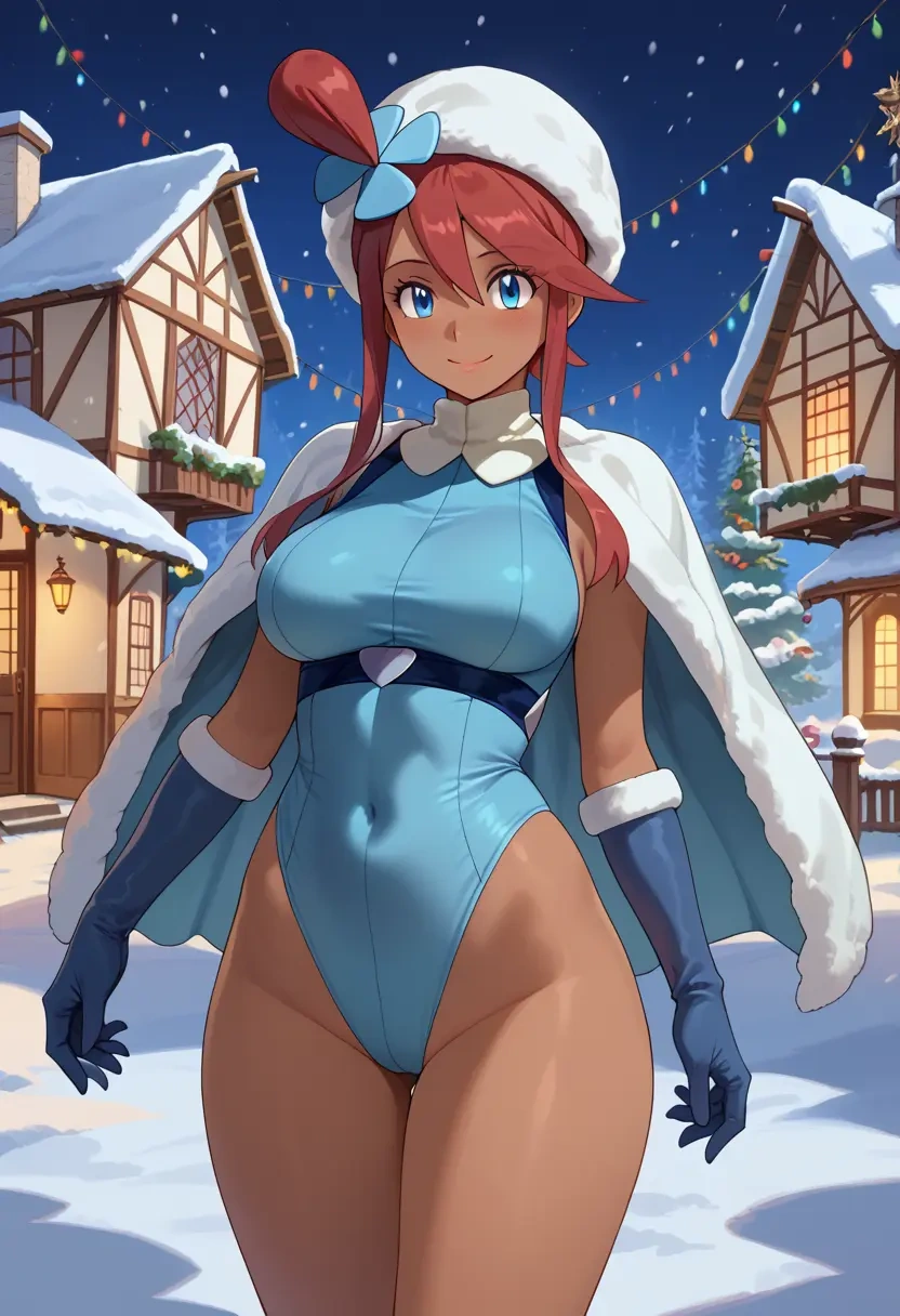 pokemon,skyla_(pokemon),Christmas,dress  - 