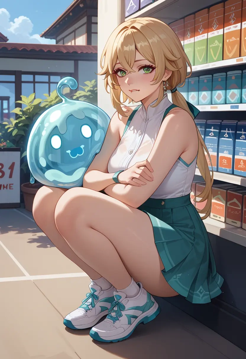 genshin_impact,slime_(genshin_impact),tennis skirt  - 