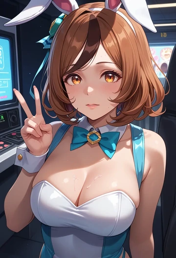 umamusume,smart_falcon_(umamusume),bunny girl, sexy  - AI generated anime art