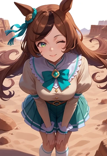 umamusume,smart_falcon_(umamusume),spring,student uniform,blouse  - AI generated anime art