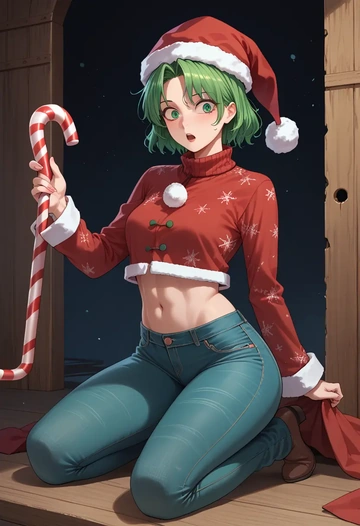 touhou,soga_no_tojiko,Christmas  - AI generated anime art