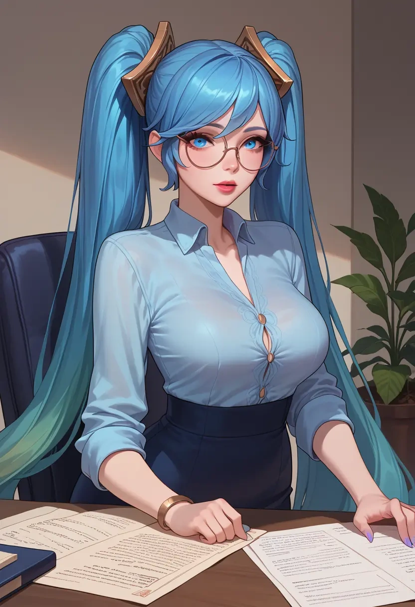 league_of_legends,sona_(league_of_legends),OL, glasses,  - 