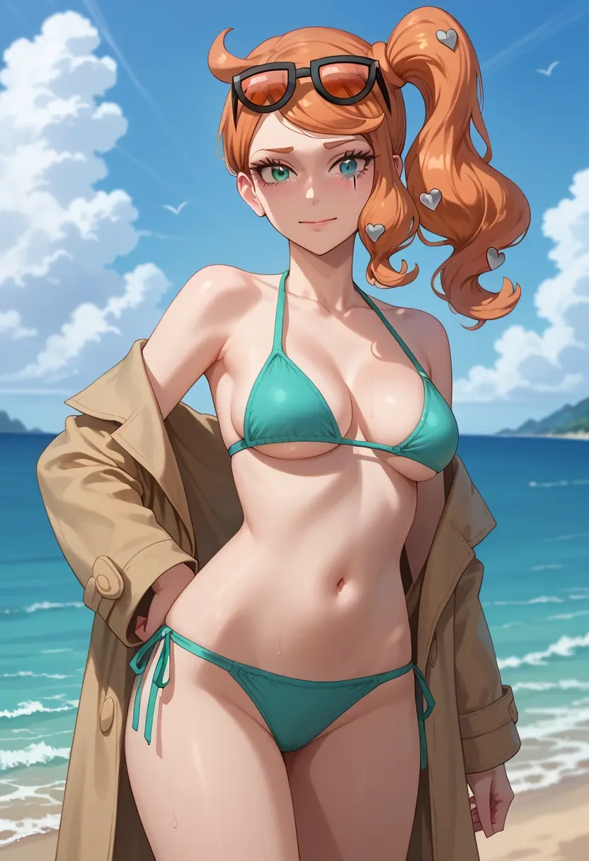 pokemon,sonia_(pokemon),bikini,rainbow-colored,sexy  - 