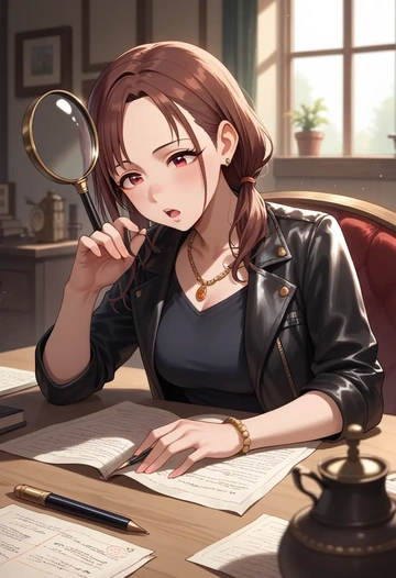 idolmaster,sonoda_chiyoko,detective  - AI generated anime art