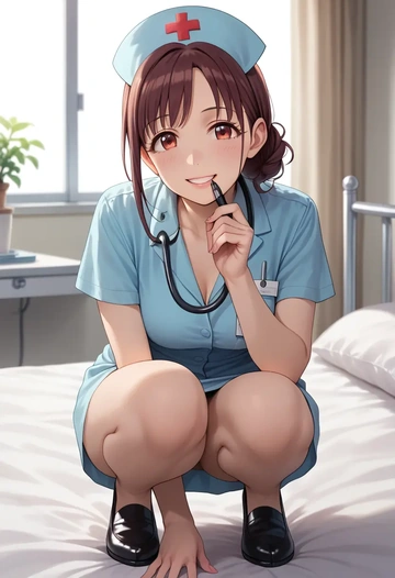 idolmaster,sonoda_chiyoko,nurse  - AI generated anime art