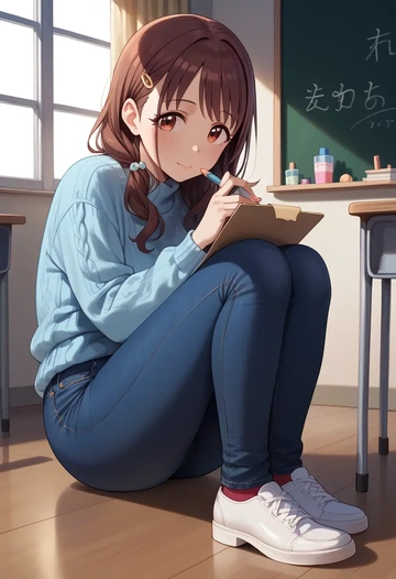 idolmaster,sonoda_chiyoko,teacher  - AI generated anime art