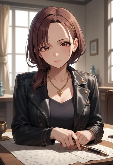 idolmaster,sonoda_chiyoko,detective  - AI generated anime art