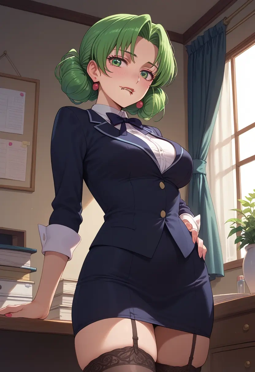 higurashi_no_naku_koro_ni,sonozaki_mion,secretary, stockings  - 