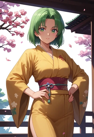 higurashi_no_naku_koro_ni,sonozaki_shion,kimono  - AI generated anime art