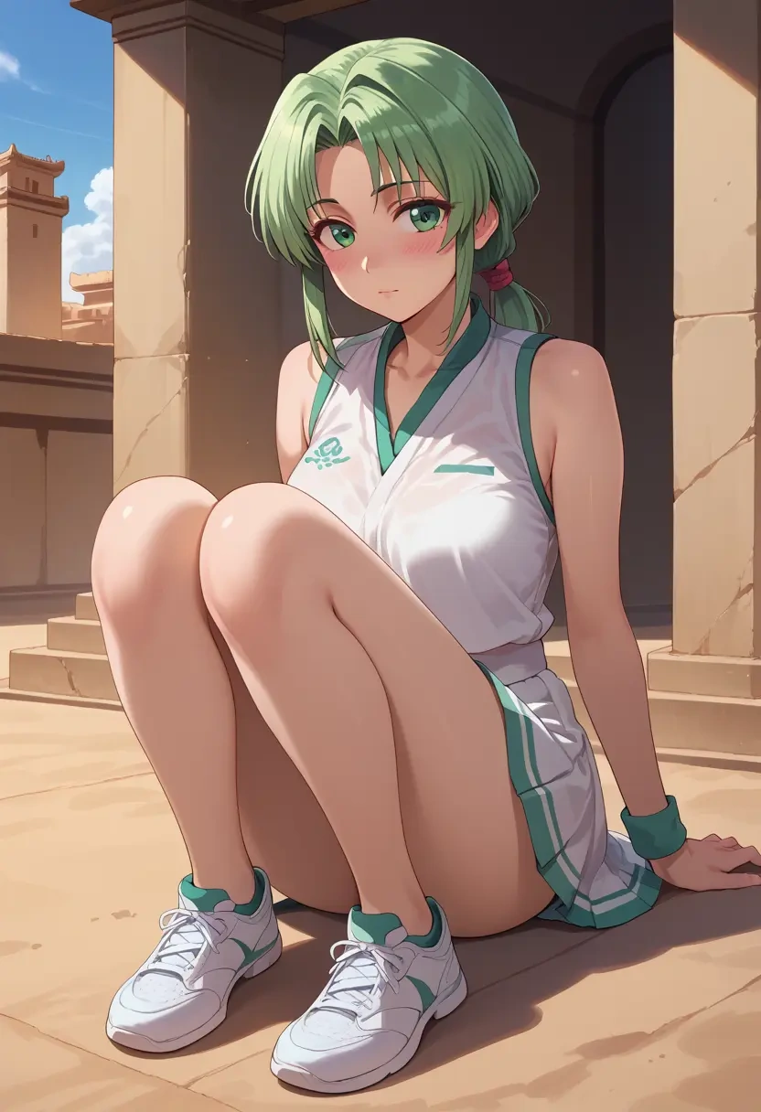 higurashi_no_naku_koro_ni,sonozaki_shion,tennis skirt  - 