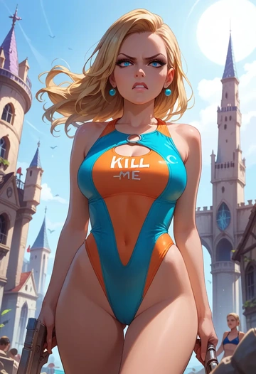 kill_me_baby,sonya_(kill_me_baby),swimsuit,sexy  - AI generated anime art