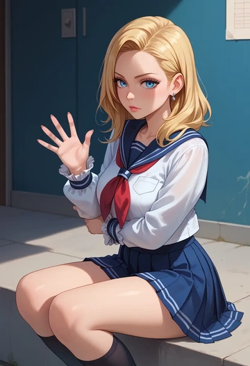 kill_me_baby,sonya_(kill_me_baby),sailor, uniform  - AI generated anime art