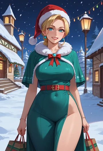 kill_me_baby,sonya_(kill_me_baby),Christmas,dress  - AI generated anime art