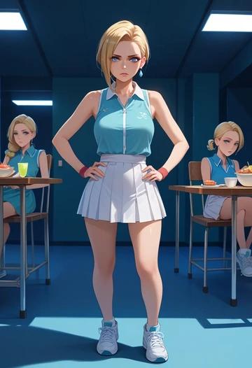 kill_me_baby,sonya_(kill_me_baby),tennis skirt  - AI generated anime art