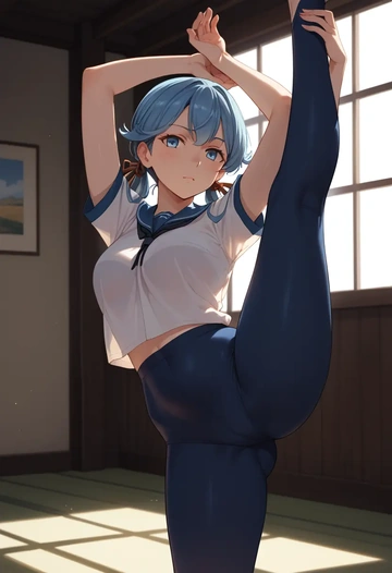 kantai_collection,souryuu_(kancolle),yoga, standing split,sexy,  - AI generated anime art