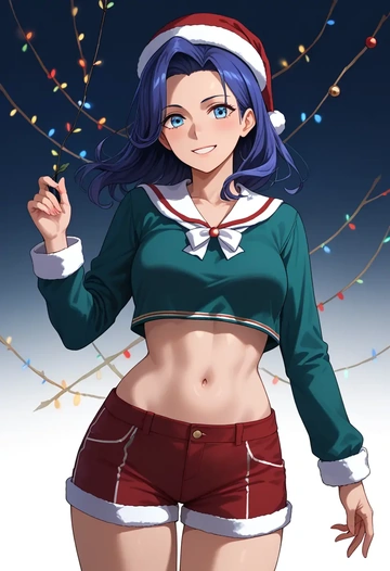 kantai_collection,souryuu_(kancolle),Christmas,red velvet shorts  - AI generated anime art