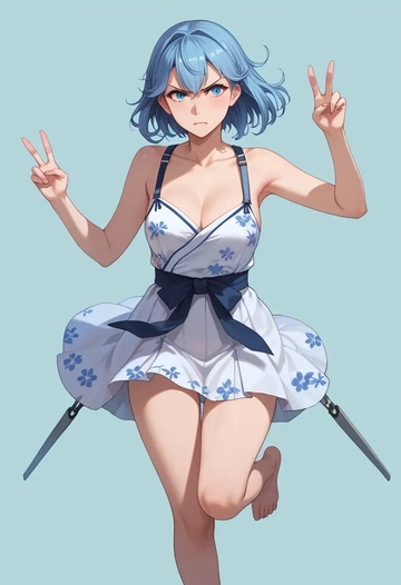 kantai_collection,souryuu_(kancolle),silk slip dress,floral prints  - AI generated anime art