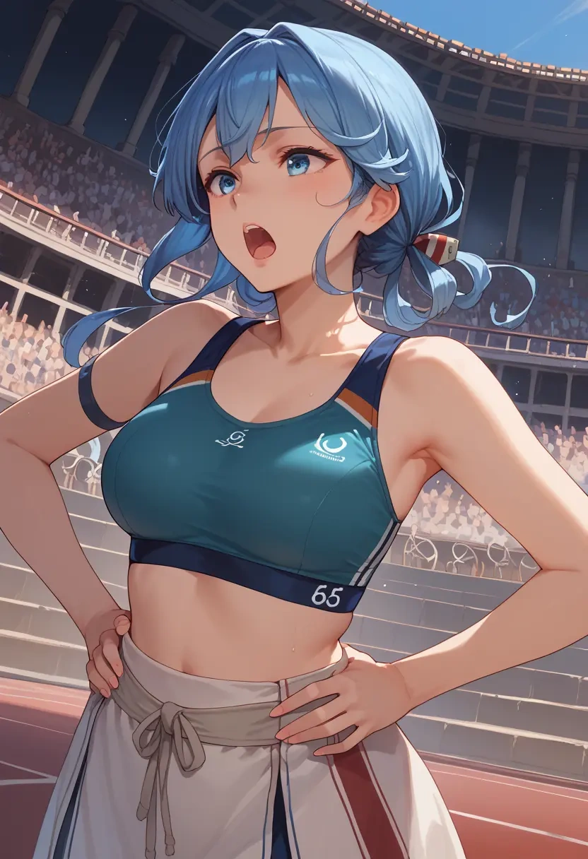 kantai_collection,souryuu_(kancolle),sports bra,wide-leg joggers  - 