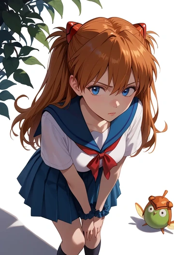 neon_genesis_evangelion,souryuu_asuka_langley,sailor, uniform  - AI generated anime art