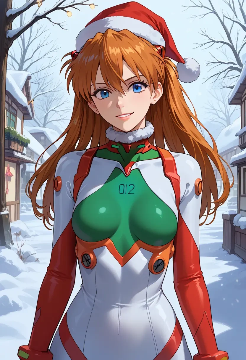 neon_genesis_evangelion,souryuu_asuka_langley,Christmas,dress  - 