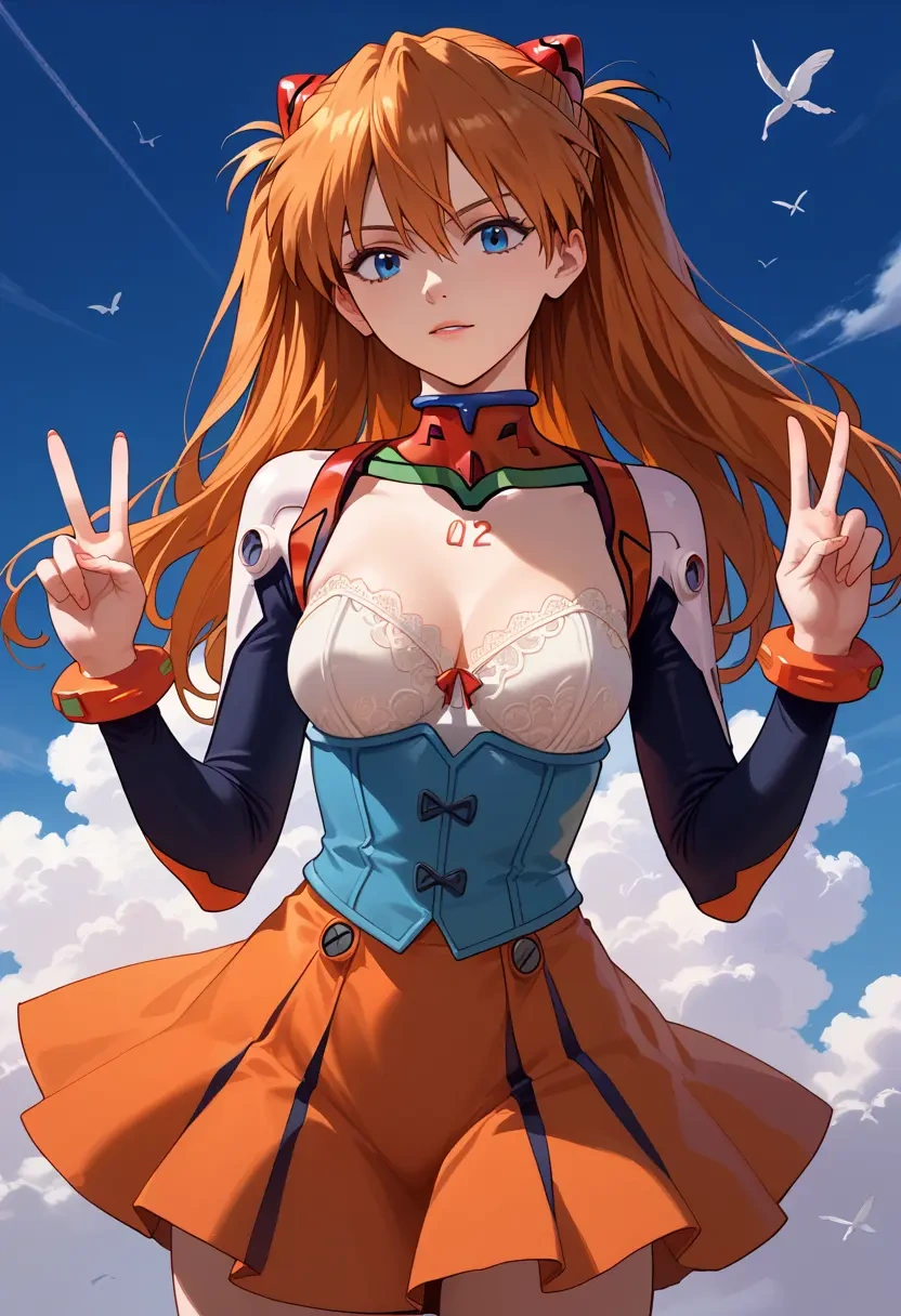 neon_genesis_evangelion,souryuu_asuka_langley,corset,bustier,long tulle skirt  - 