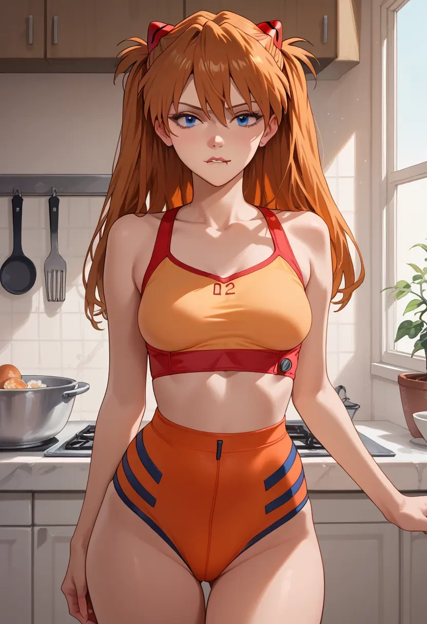 neon_genesis_evangelion,souryuu_asuka_langley,tankini top,board shorts  - 