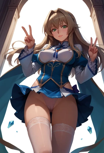 rozen_maiden,souseiseki,mini skirt, stockings  - AI generated anime art