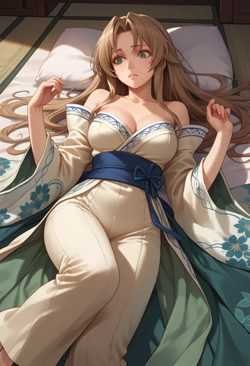 rozen_maiden,souseiseki,kimono,silk,wide-leg trousers  - AI generated anime art