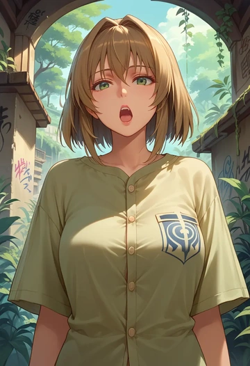 rozen_maiden,souseiseki,oversized graffiti shirt,dolphin shorts  - AI generated anime art